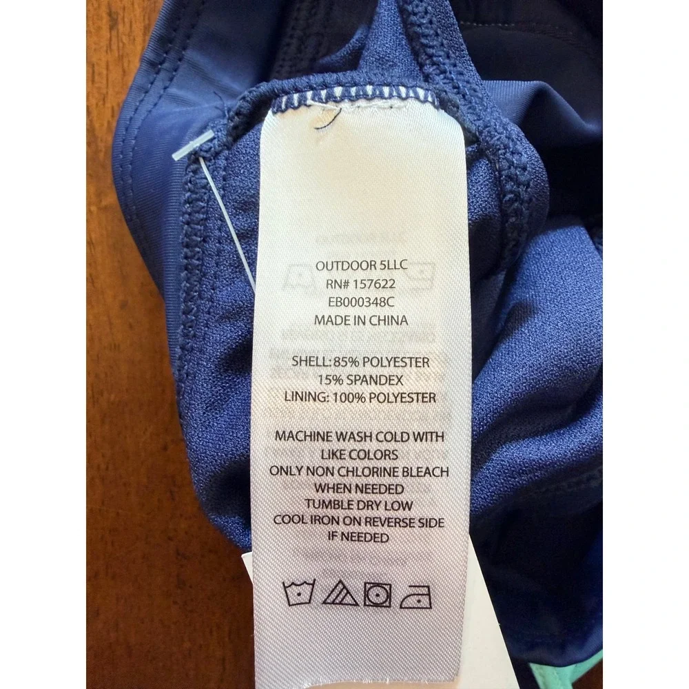 Eddie Bauer Tankini Swimsuit Kids M 10/12 Blue Mint New 2-Piece Set EB000348C